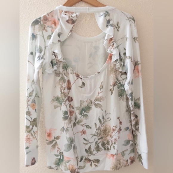 Floral Ruffle Women's Top - Picture 2 of 2